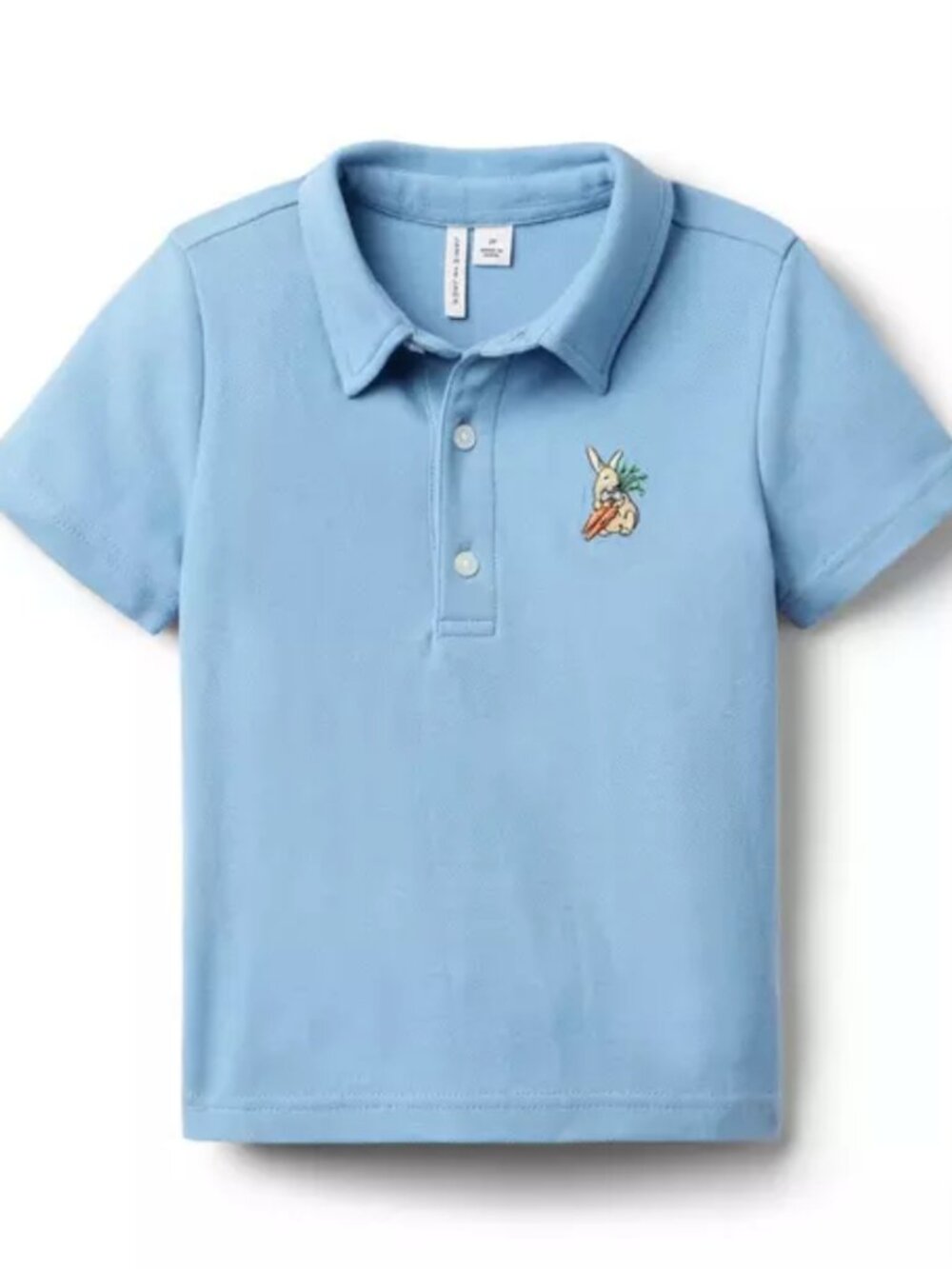 Like New- Janie & Jack - Bunny Pique Polo - Frosty Blue in 3T
